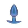 Анальна пробка Smooth Silicone Anal Plug - Medium - 3.1/7,9 cm - Metallic Blue