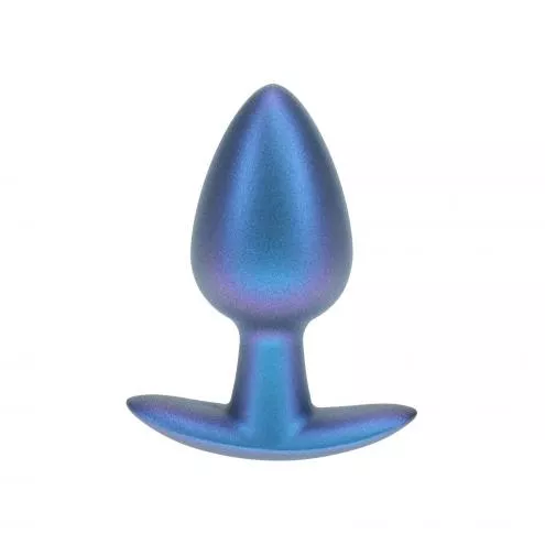 Анальна пробка Smooth Silicone Anal Plug - Medium - 3.1/7,9 cm - Metallic Blue