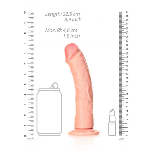 Фалоімітатор Curved Realistic Dildo with Suction Cup - 8/20,5 cm