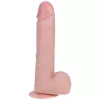 Вібратор Vibrating and Rotating Straight Cock with Balls - 8 / 20,5 cm - Flesh