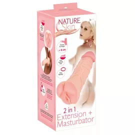 Мастурбатор -насадка Nature Skin 2in1 Extension+Mas