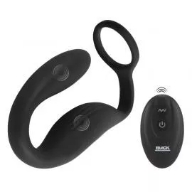 Масажер простати з кільцем на мошонку BLACK VELVETS COCK RING W BUTT - 6