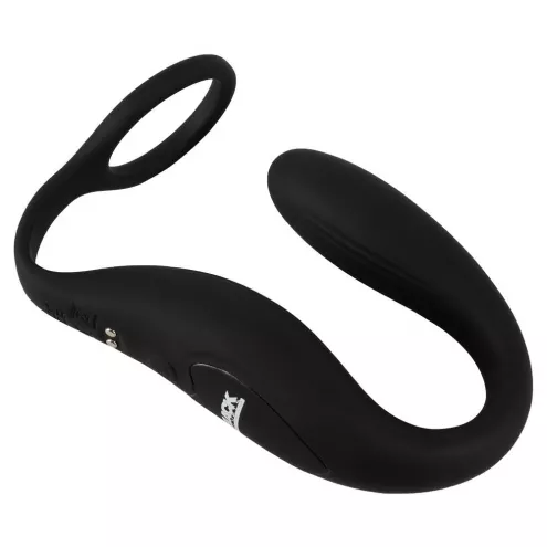 Масажер простати з кільцем на мошонку BLACK VELVETS COCK RING W BUTT