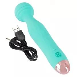 Универсальный вибромассажер Mini Vibrator Cuties Green, бирюзовый - 4