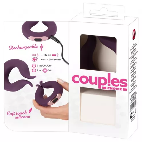 Кольцеобразный вибратор для пар COUPLES CHOICE TWO MOTORS COUPLE'S RING