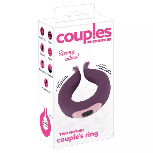Кольцеобразный вибратор для пар COUPLES CHOICE TWO MOTORS COUPLE'S RING