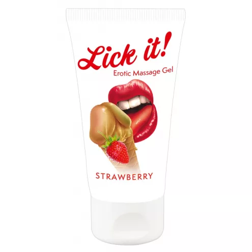 Оральный лубрикант Lick it! Strawberry 50 ml