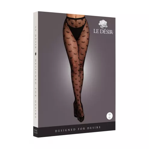 Колготки - Le Desir Heart Patterned Tights Black XS/XL