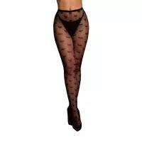 Колготки - Le Desir Heart Patterned Tights Black XS/XL