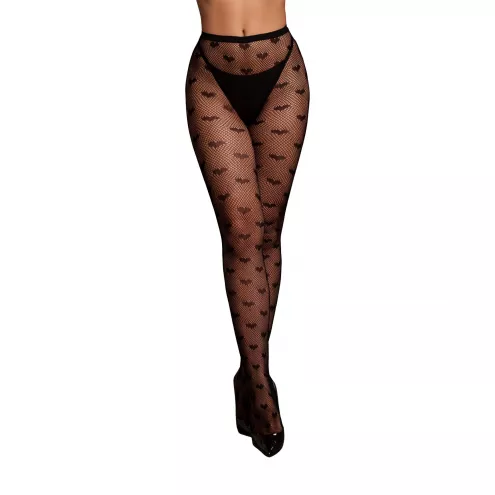 Колготки - Le Desir Heart Patterned Tights Black XS/XL