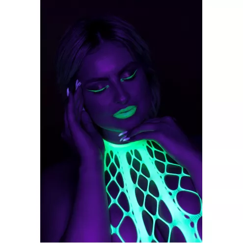 Бодістокінг - Ouch! Bodystocking With Halterneck Green, XL/4XL