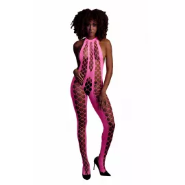 Бодістокінг - Ouch! Bodystocking With Halterneck Pink, XS/XL - 1