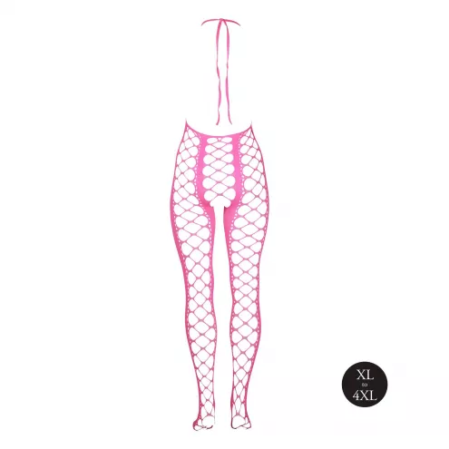 Бодістокінг - Ouch! Bodystocking With Halterneck Pink, XL/4XL