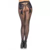 Колготки - Leg Avenue Woven Bow Crotchless Pantyhose Black One Size