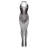 Бодистокинг - Christine Crotchless Bodystocking With Flowerlace Amara Black