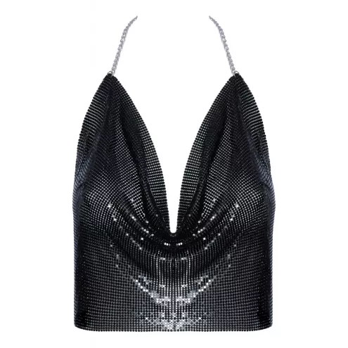 Топ - Сottelli Collection Metal Top Black S-L