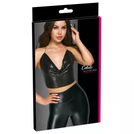 Топ - Сottelli Collection Metal Top Black S-L - 3