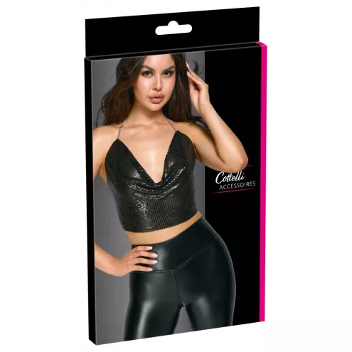 Топ - Сottelli Collection Metal Top Black S-L