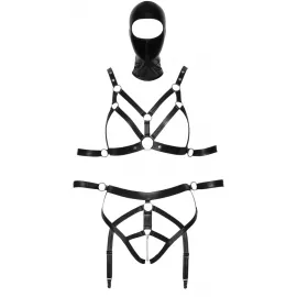Боді з маскою - 2480492 Bad Kitty Strap+Mask Set, black XS - 6