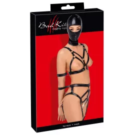 Боді з маскою - 2480492 Bad Kitty Strap+Mask Set, black L - 1