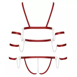 Боді - 2480514 Bad Kitty Strap Body, red L - 7