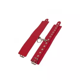 Наручники Leather Restraints Hand Cuffs Red - 3