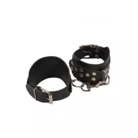Кайдани на щиколотки Leather Leg Cuffs Black - 1