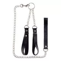 Наручники з повідцем Gentle Hold Black