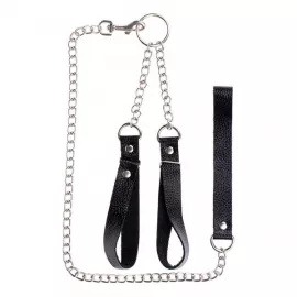 Наручники з повідцем Gentle Hold Black
