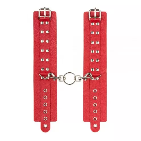 Наручники Leather Restraints Hand Cuffs Red