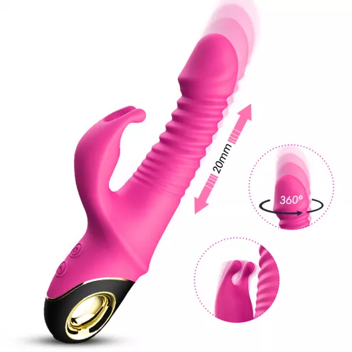 Вибратор с двойной стимуляцией Zing pink