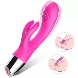 Вібратор з подвійною стимуляцією Rabbit pink - 2