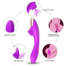 Вакуумний стимулятор DuDu purple - 2