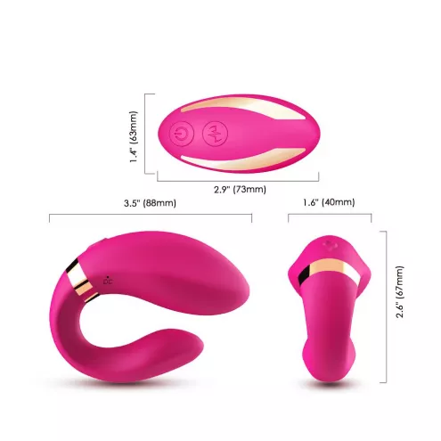 Вибратор для двоих Crescent light pink