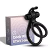 Виброкольцо для члена Boss Series Traveler Cock Ring Stay Hard, черное