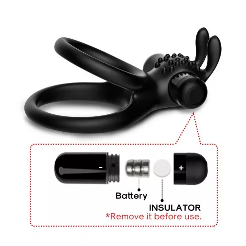 Виброкольцо для члена Boss Series Traveler Cock Ring Stay Hard, черное
