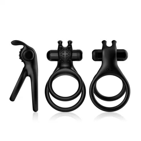 Виброкольцо для члена Boss Series Traveler Cock Ring Stay Hard, черное