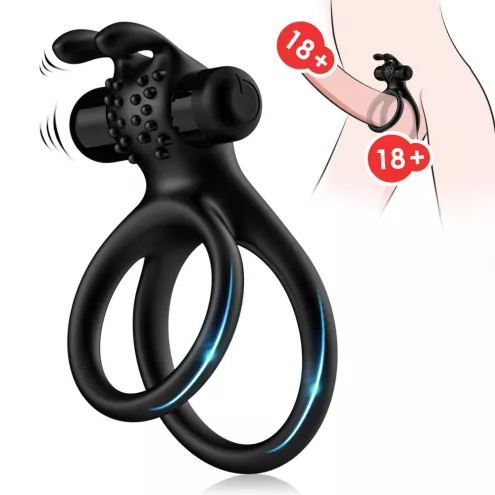 Виброкольцо для члена Boss Series Traveler Cock Ring Stay Hard, черное