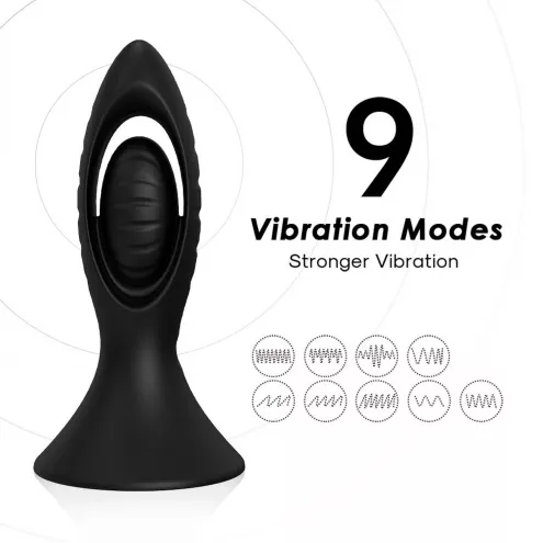 Анальный стимулятор Watchman Black, 9 vibration functions