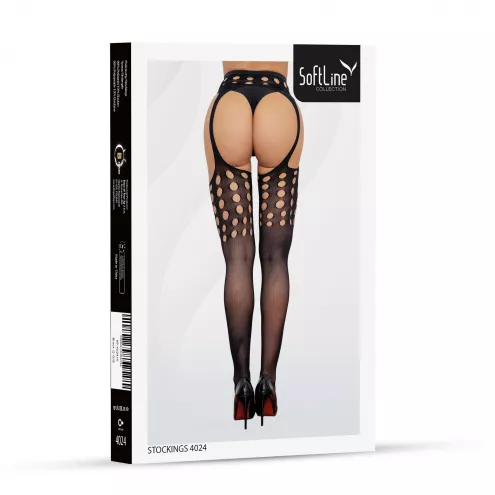 Чулки - Stockings 4024, black - One Size
