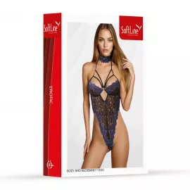 Комплект белья - Set body and neckband 11030, blue/black M - 2