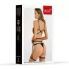 Комплект белья - Set bra, thong and suspender harness 11031, black 3XL