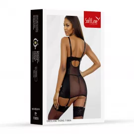 Комплект платье и трусики - Set dress and thongs 110836, black 3XL - 2