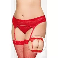 Пояс для чулок - Garterbelt 3305, red XL