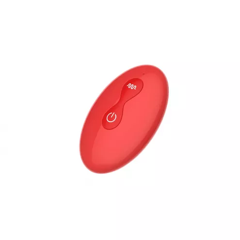 Анальная красная вибро пробка Rose rotating anal beads