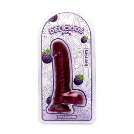 Фалоімітатор з ароматом ожини - Toyz4lovers Delicious Dildo Berries, 18 см - 1