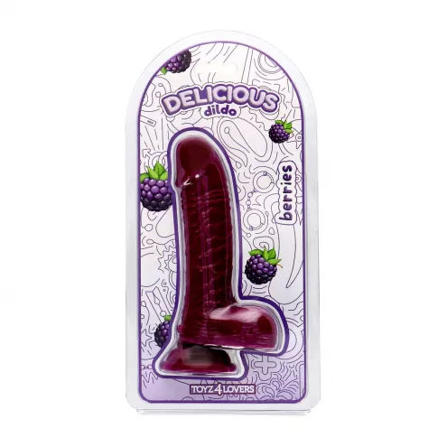 Фалоімітатор з ароматом ожини - Toyz4lovers Delicious Dildo Berries, 18 см