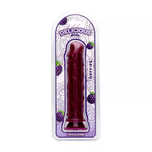 Фалоімітатор з ароматом ожини - Toyz4lovers Delicious Dildo Berries, 20 см
