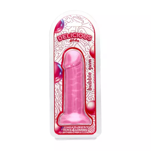 Фалоімітатор з ароматом жуйки - Toyz4lovers Delicious Dildo Bubble Gum, 15 см