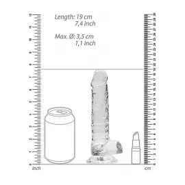 Фалоімітатор - Realrock Dildo 7 Transparent - 2